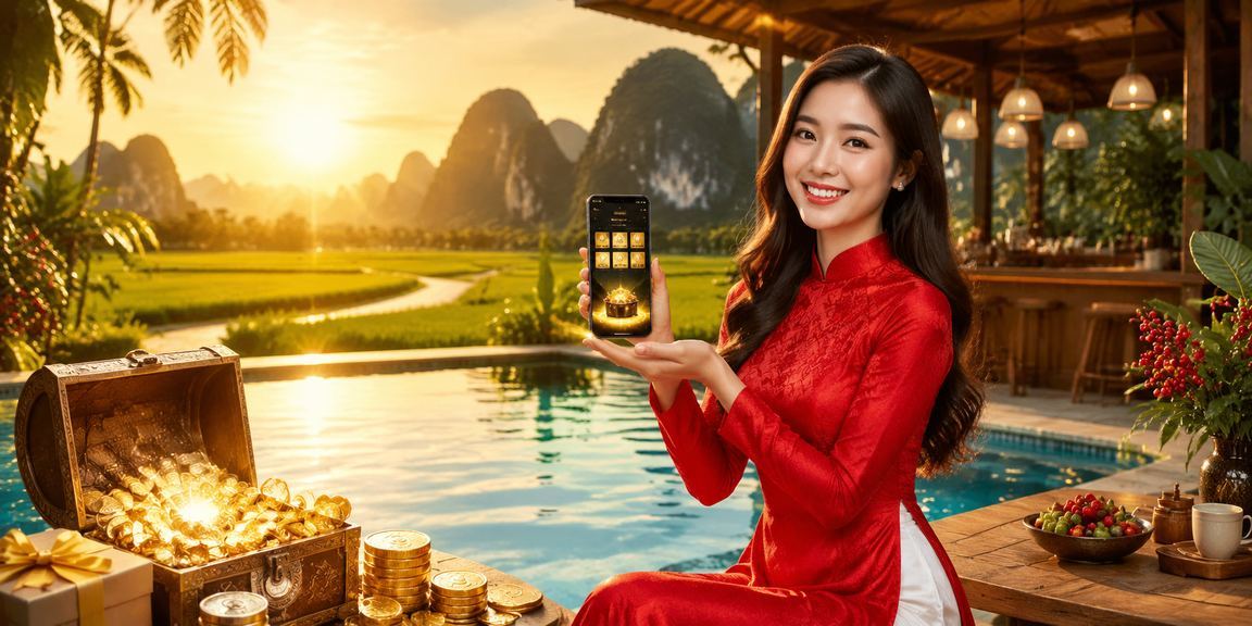 Phụ nữ mặc áo dài đăng ký nhận thưởng tại Ninh Bình