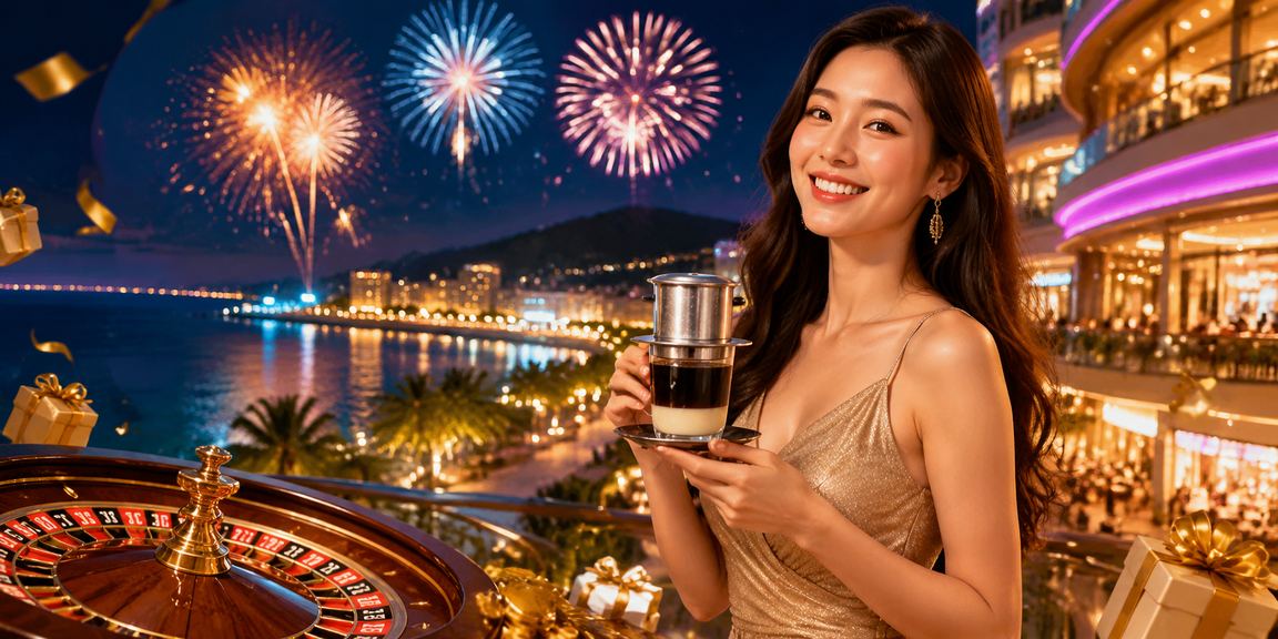 Buổi sáng tại Phú Quốc với ly cà phê và trải nghiệm xổ số trực tuyến trên điện thoại